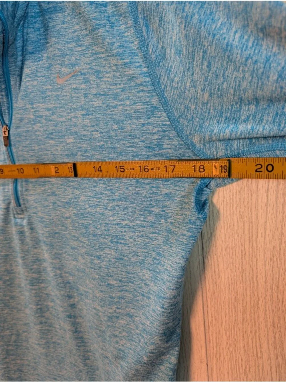 Nike Dri-FIT Quarter Zip Pullover Running Top Athletic Shirt  Size Medium Blue